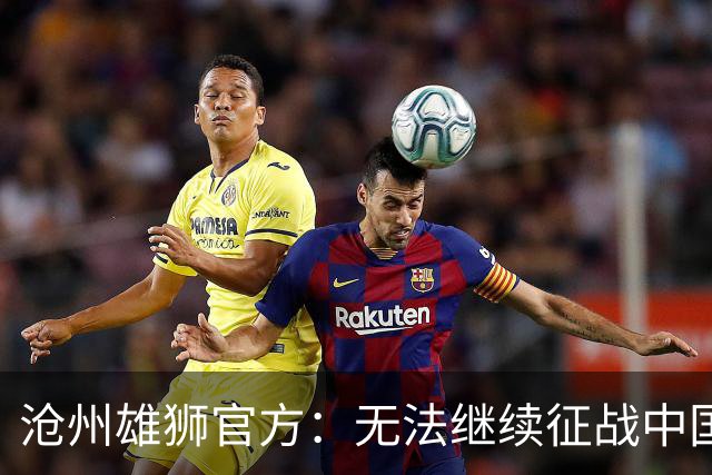 沧州雄狮官方：无法继续征战中国足球职业联赛